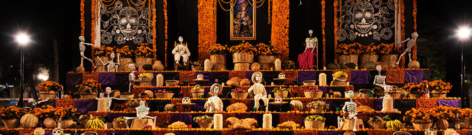 Altar in Oaxaca for Day of the Dead traditions
